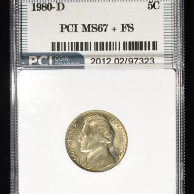 Sale Photo Thumbnail #150: 1980-F JEFFERSON NICKEL PCI SUPERB GEM BU FS