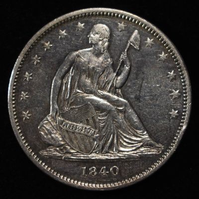 Sale Photo Thumbnail #166: 1840 LIBERTY SEATED HALF DOLLAR BU