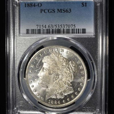 Sale Photo Thumbnail #182: 1884-O MORGAN DOLLAR PCGS MS-63