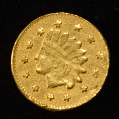 Sale Photo Thumbnail #433: 1853 CALIFORNIA 1/4TH GOLD
