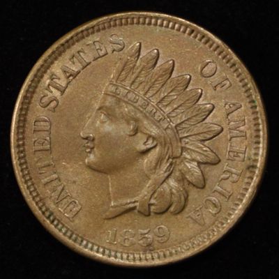 Sale Photo Thumbnail #345: 1859 INDIAN CENT AU
