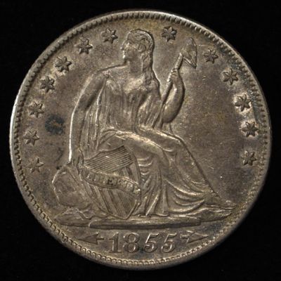 Sale Photo Thumbnail #167: 1855-O LIBERTY HALF DOLLAR ARROWS PRETTY ORIG UNC