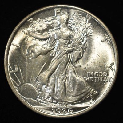 Sale Photo Thumbnail #170: 1936 WALKING LIBERTY HALF DOLLAR CH TO GEM BU
