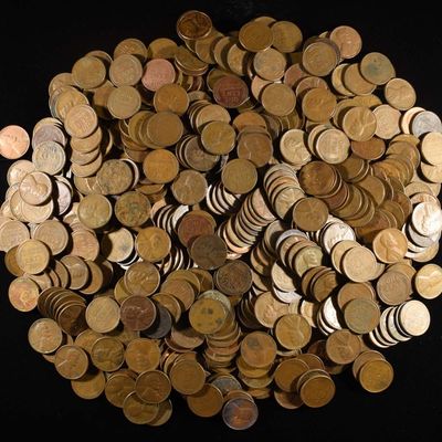 Sale Photo Thumbnail #121: (500) 40'S & 50'S WHEAT CENTS
