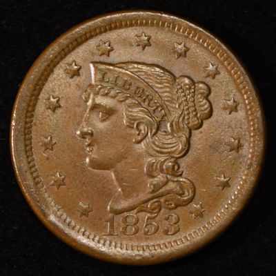 1853 LARGE CENT CH BU