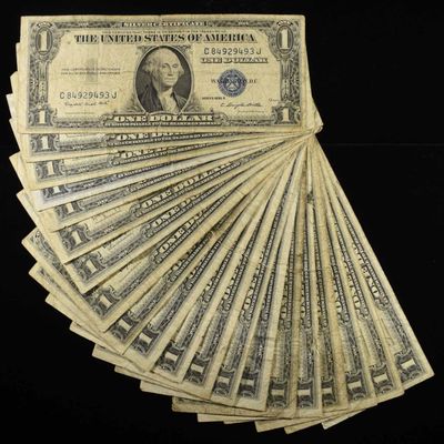 Sale Photo Thumbnail #319: (20) $1 SILVER CERTIFICATES