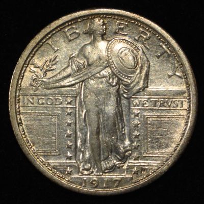 Sale Photo Thumbnail #361: 1917 T-1 STANDING LIBERTY QUARTER AU
