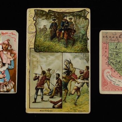 Sale Photo Thumbnail #307: (3) VINTAGE ADVERTISEMENT CARDS