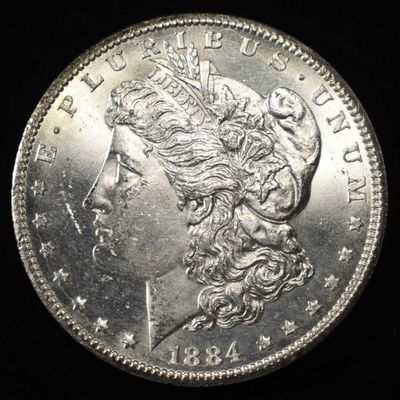 Sale Photo Thumbnail #184: 1884-CC MORGAN DOLLAR FROSTY GEM BU