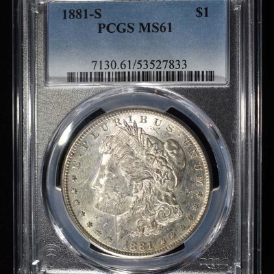 Sale Photo Thumbnail #178: 1881-S MORGAN DOLLAR PCGS MS61