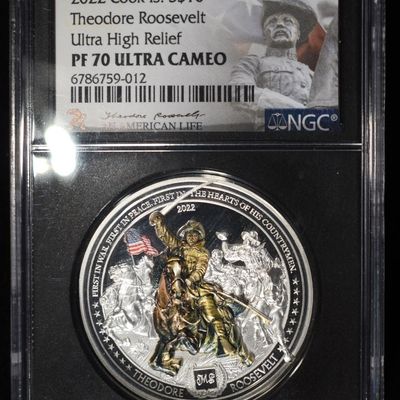 Sale Photo Thumbnail #401: 2022 COOK ISLANDS $10 ROOSEVELT NGC PF-70 UCAM