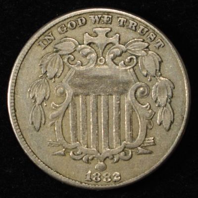 1882 SHIELD NICKEL XF