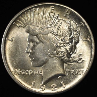 Sale Photo Thumbnail #381: 1921 PEACE DOLLAR CH/GEM BU