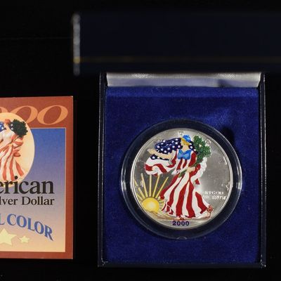 Sale Photo Thumbnail #336: 2000 AMERICAN SILVER EAGLE PAINTED
