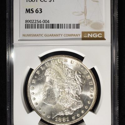 1881-CC MORGAN DOLLAR NGC MS-63