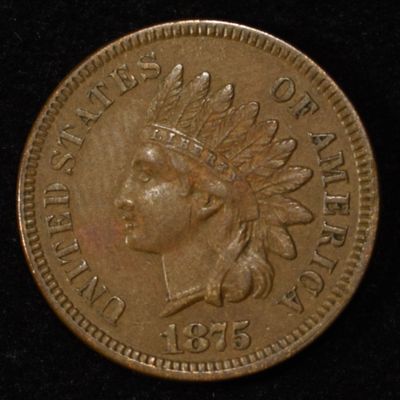 1875 INDIAN CENT XF