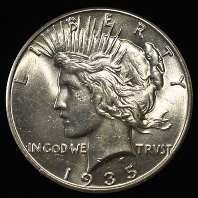 Sale Photo Thumbnail #391: 1935 PEACE DOLLAR CH BU