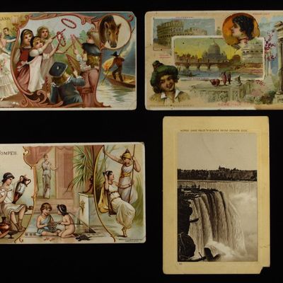 Sale Photo Thumbnail #312: (3) VINTAGE ADVERTISEMENT CARDS