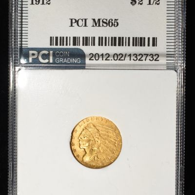Sale Photo Thumbnail #446: 1912 $2.5 INDIAN GOLD GEM BU