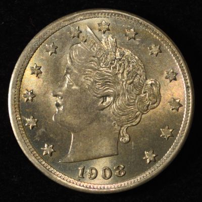 1908 LIBERTY NICKEL GEM BU