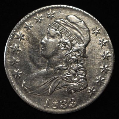 Sale Photo Thumbnail #163: 1833 CAPPED BUST HALF DOLLAR SHARP BU
