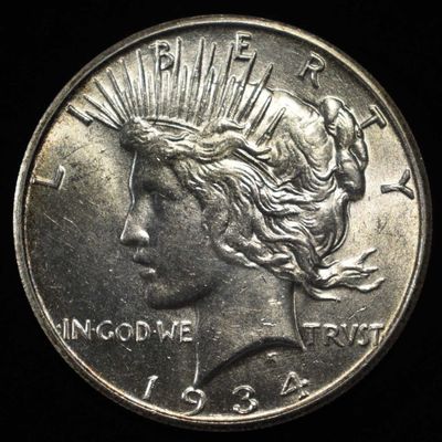 Sale Photo Thumbnail #390: 1934-S PEACE DOLLAR BU
