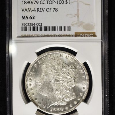 1880/79-CC MORGAN DOLLAR NGC MS-62 VAM-4 REV 78