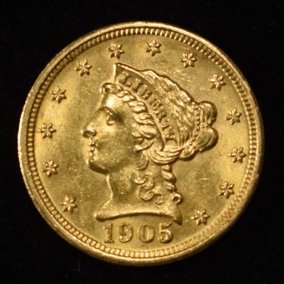 Sale Photo Thumbnail #443: 1905 $2.5 LIBERTY GOLD GEM BU