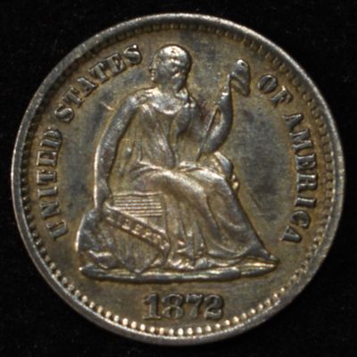Sale Photo Thumbnail #148: 1872-S LIBERTY SEATED HALF DIME NICE ORIG UNC