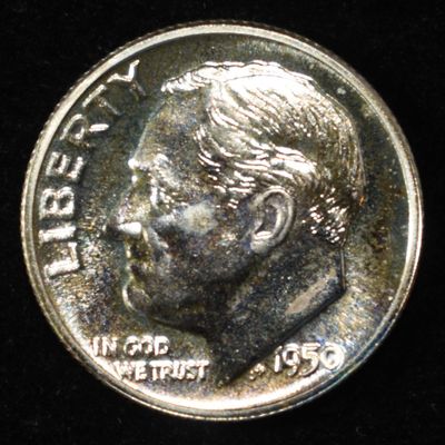 Sale Photo Thumbnail #153: 1950 ROOSEVELT DIME GEM PROOF
