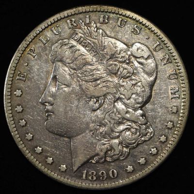 Sale Photo Thumbnail #374: 1890-CC MORGAN DOLLAR XF/AU