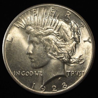 Sale Photo Thumbnail #388: 1928 PEACE DOLLAR CH/GEM BU
