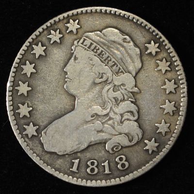 1818 BUST QUARTER VF