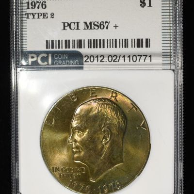 Sale Photo Thumbnail #209: 1976 TYPE2 EISENHOWER DOLLAR PCI SUPERB GEM BU