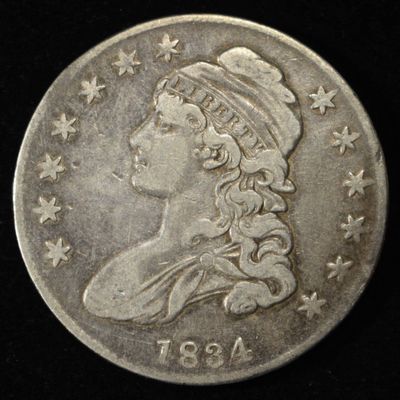 1834 BUST HALF DOLLAR VF