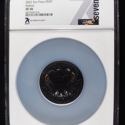 Sale Photo Thumbnail #424: 2022 5 OZ $20 PALAU PYTHON NGC PF70