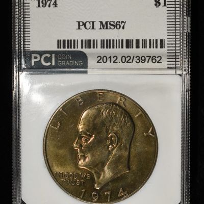 Sale Photo Thumbnail #208: 1974 EISENHOWER DOLLAR PCI SUPERB GEM BU