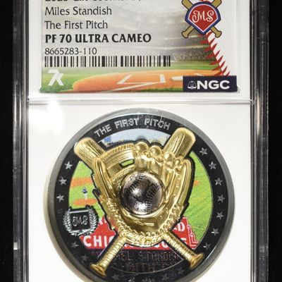 2025 GILT COOK ISLANDS FIRST PITCH NGC PF70 UCAM
