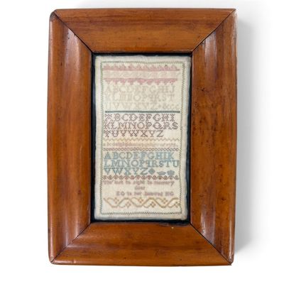 Sale Photo Thumbnail #134: 19th C. American Alphabet Sampler