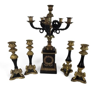 Sale Photo Thumbnail #177: French Empire-Style Five-Piece Garniture