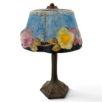 Pairpoint Floral Puffy Boudoir Lamp