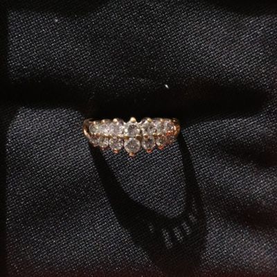 Sale Photo Thumbnail #123: Yellow Gold Double-Row Diamond Ring
