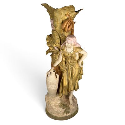 Sale Photo Thumbnail #199: Large Italian Figural Ceramic Floor Vase