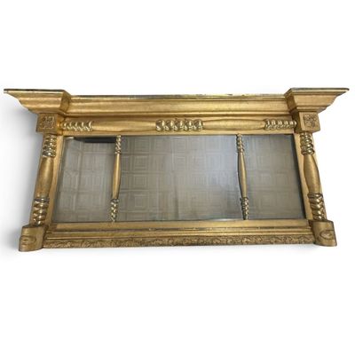 American Classical Gilt Overmantel Mirror