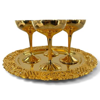 International Silver Gold Electroplate Bar Set