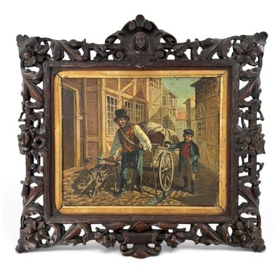 Attributed Francisco Pradilla "Labor" Oil on Panel