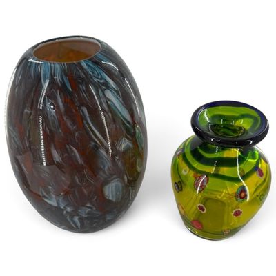 Sale Photo Thumbnail #106: Two Murano-Style Handblown Glass Vases