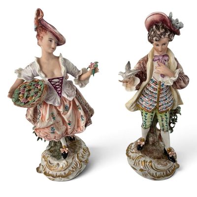 Pair F.W. Wessel Porcelain Figures