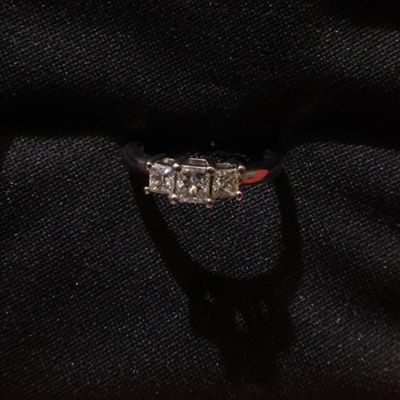 Sale Photo Thumbnail #122: Two-Tone Cushion-Cut Diamond Ring