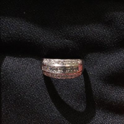Sale Photo Thumbnail #149: Platinum Asscher and Round Diamond Ring